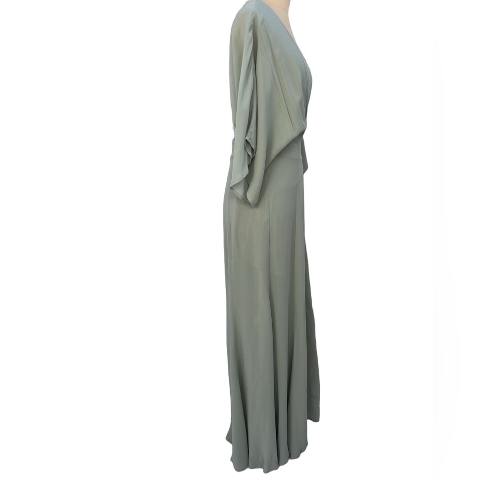 Reformation Winslow Elegant Green Wrap Dress Size Medium - Picture 7 of 14